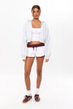 Jolie Cropped Zip Through Hoodie, LIGHT GREY MARLE - alternate image 2