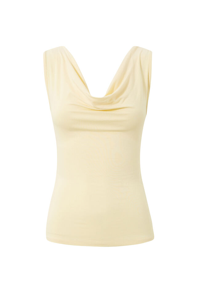 Capri Cowl Neck Top, BANANA YELLOW