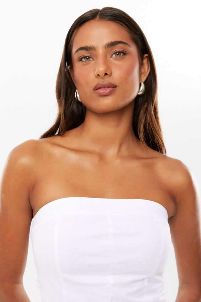 Polly Pleated Mini Dress, SUMMER WHITE