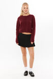 Brydie Button Through Cardigan, DARK PLUM - alternate image 2
