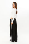 Elyse Sporty Pull On Pant, BLACK/WHITE - alternate image 3