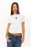 WHITE/EMBROIDERED TEDDY