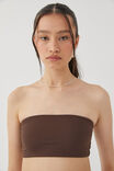 Luxe Cropped Bandeau, ESPRESSO BROWN - alternate image 4