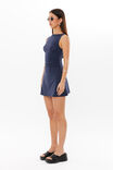 Maya A-Line Mini Dress, JANE SPOT NAVY WHITE - alternate image 5