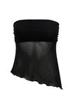 Sara Strapless Mesh Top, BLACK - alternate image 6