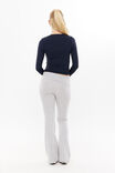 Luxe Long Sleeve Longline Tee, NAVY LEAGUE - alternate image 3