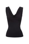 Capri Cowl Neck Top, BLACK - alternate image 7