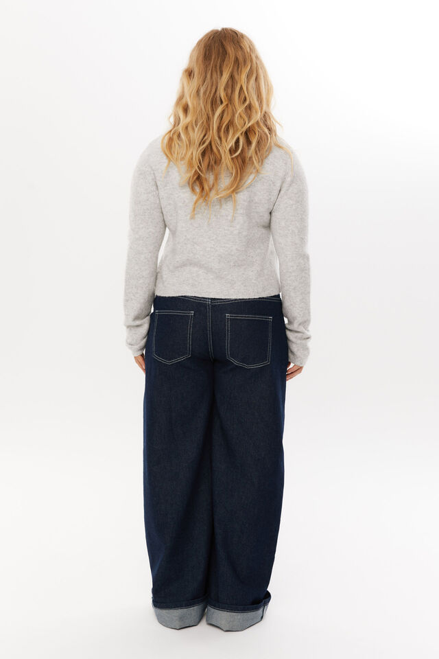 Brydie Button Through Cardigan, GREY MARLE