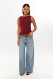 Olympia Backless Tank, RED VELVET - alternate image 4