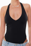 Luxe Halter Bodysuit, BLACK - alternate image 4