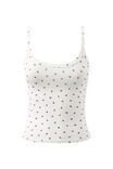 Kiki Scoop Neck Tank, STRAWBERRIES WHITE - alternate image 6