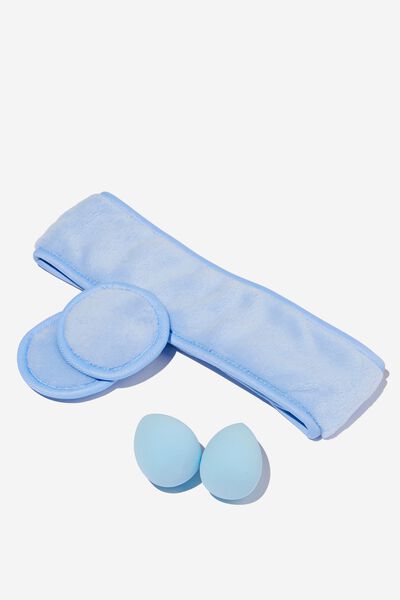Beauty Sponges And Wipes Kit, BLUE