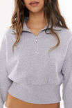 Kelly Quarter Zip Jumper, SILVER GREY MARLE - alternate image 4