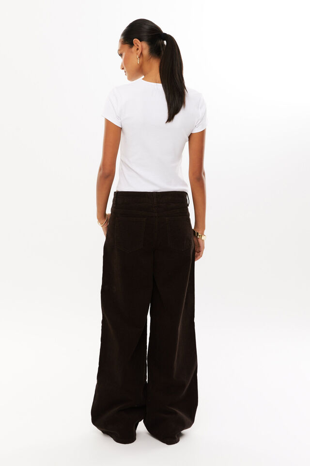 Low Rise Baggy Jean, BRUNETTE BROWN CORDUROY
