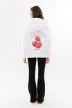 Paige Oversized Printed Hoodie, CLOUD WHITE/PARIS STRAWBERRY - alternate image 4