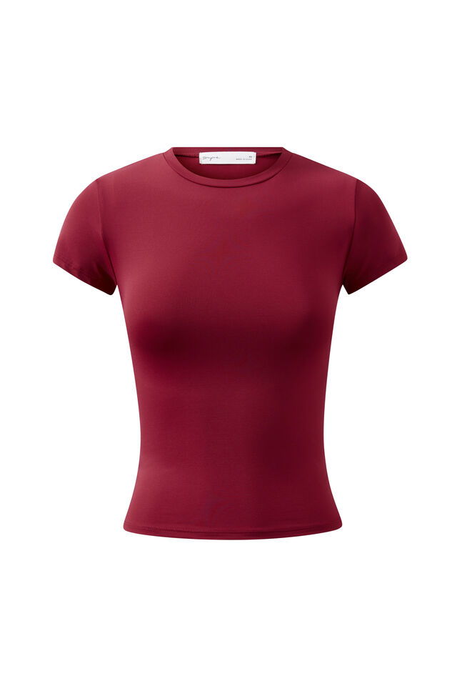 Luxe Longline Tee, WILD BERRY