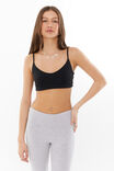 Luxe Micro Crop Top, BLACK - alternate image 1