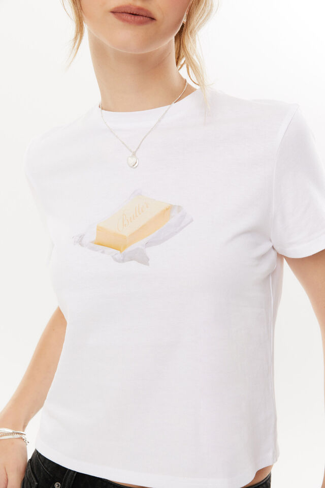 Butter Everyday Graphic Tee, WHITE/BUTTER