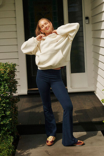 Fold Back Flare Pant, NIGHT NAVY