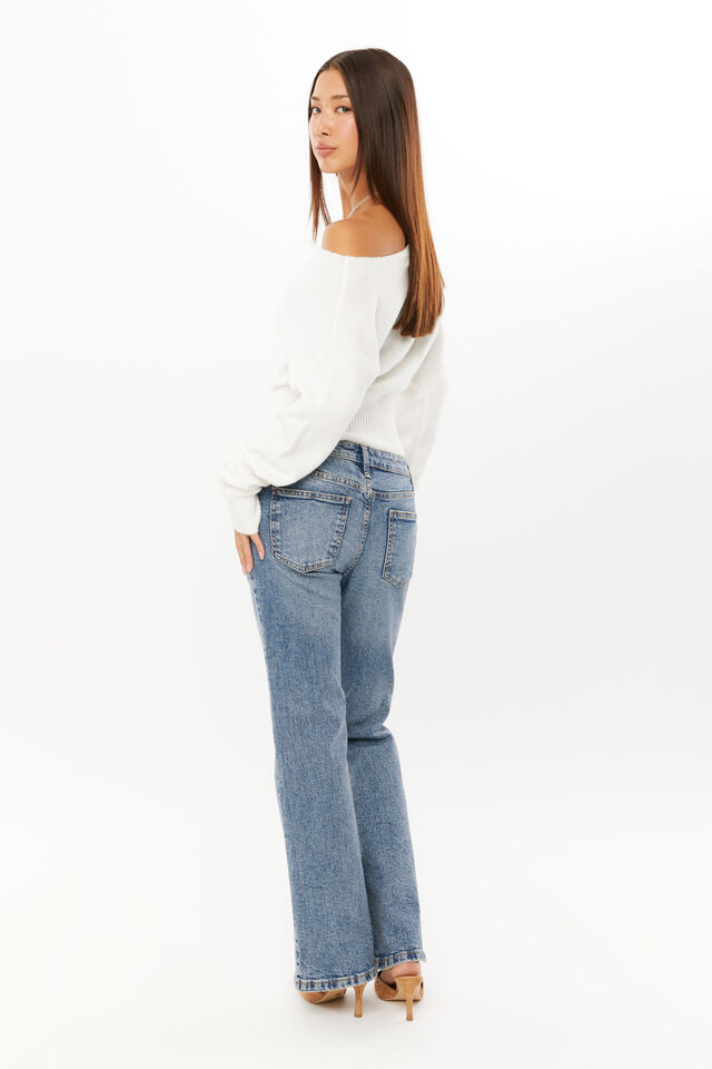 Low Stretch Bootleg Jean, MEXICO BLUE
