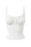 Lana Gathered Top, WHITE - alternate image 6