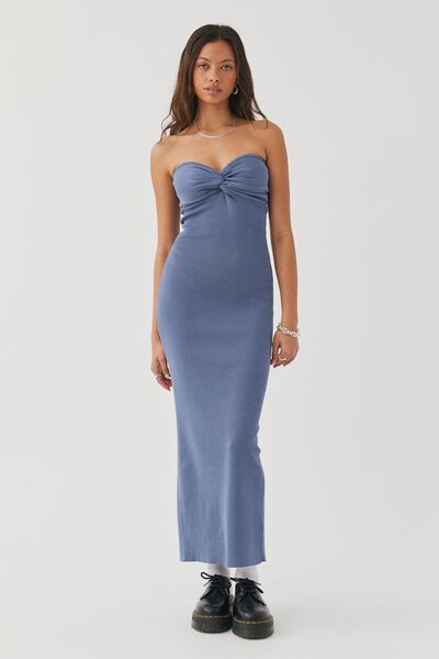 Erin Knit Maxi Dress, DENIM BLUE