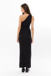 Soft One Shoulder Maxi Dress, BLACK - alternate image 3