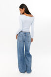 Immy Fold Back Knit Top, MILKY BLUE - alternate image 3