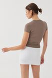 Luxe Hipster Mini Skirt, WHITE - alternate image 3