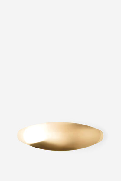 Hair Barrette, GOLD/METAL OVAL
