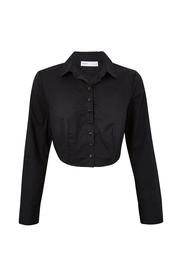 Skyler Long Sleeve Shirt, BLACK