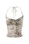 Soft Cowl Neck Halter Top, CARMEL LEOPARD BEIGE - alternate image 6