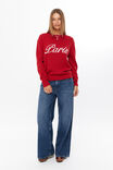 Bambie Crew Jumper, RED/PARIS - alternate image 2