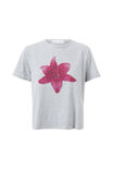 Pink Lily Graphic Tee, GREY MARLE/PINK LILY - alternate image 6