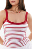 Riri Scoop Neck Tank, RED STRIPE - alternate image 4