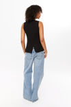 Taylor Longline Vest, BLACK - alternate image 4