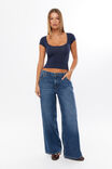 Giselle Scoop Neck Tee, ALL STAR NAVY - alternate image 2