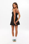 Polly Pleated Mini Dress, BLACK - alternate image 3