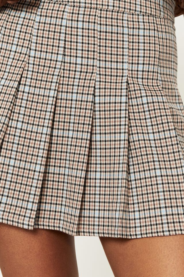Belinda Pleated Skirt, HANNAH MINI CHECK