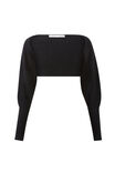 Katya Fluffy Knit Shrug, BLACK - alternate image 6