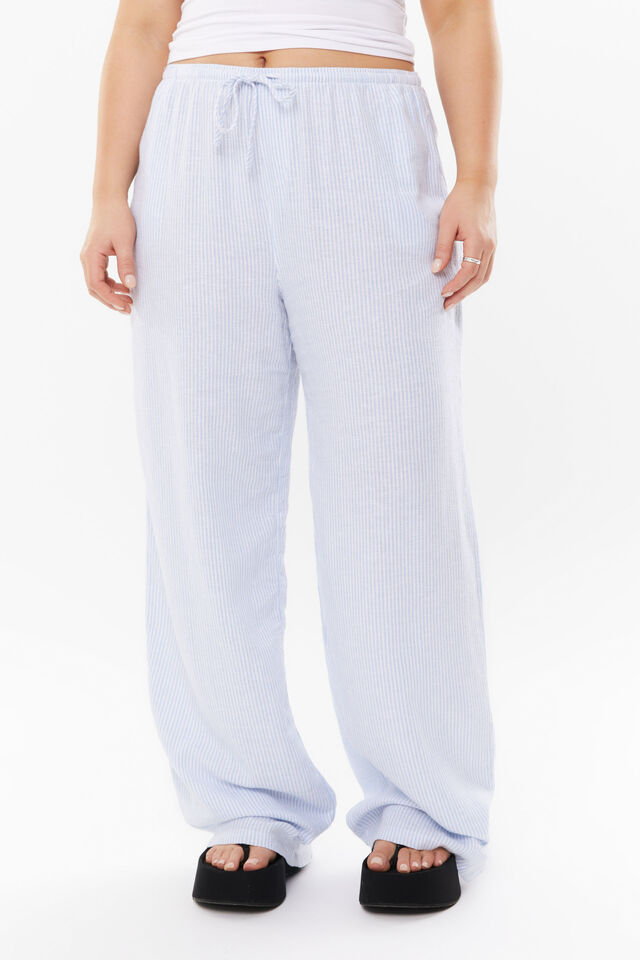 Henley Relaxed Linen Pant, DELICATE BLUE STRIPE