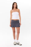 Posey Ruched Mini Skirt, WASHED NAVY/WHITE STRIPE - alternate image 2
