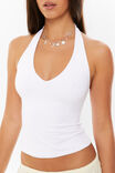 Luxe Halter Top, WHITE - alternate image 4