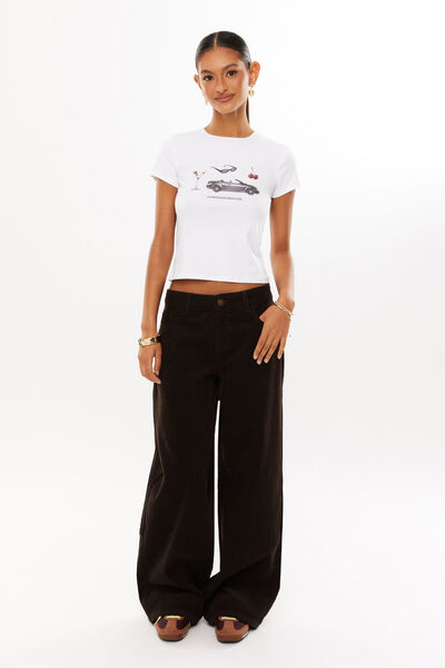 Low Rise Baggy Jean, BRUNETTE BROWN CORDUROY