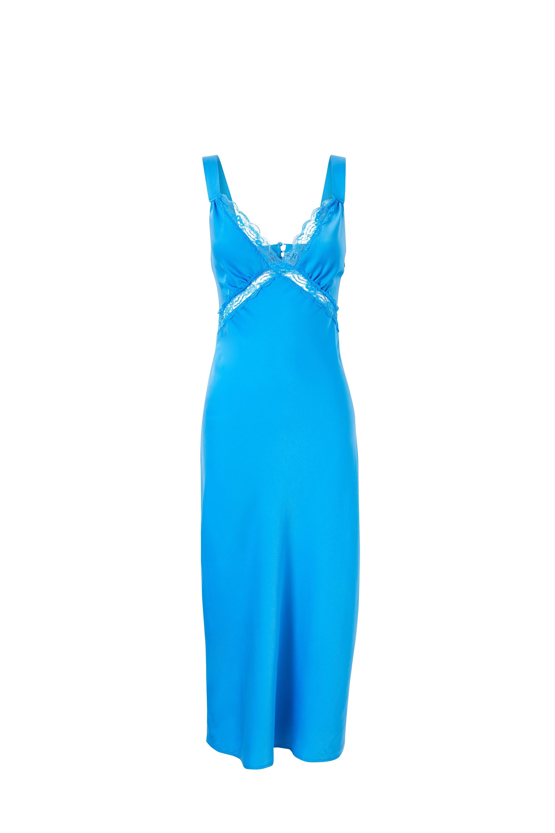 Macy's blue lace dress sales