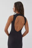 Luxe Open Back Maxi Dress, BLACK - alternate image 3