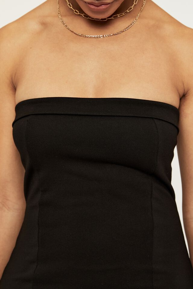Ava Strapless Mini Dress, BLACK