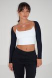 Luxe Crop Cami, WHITE