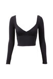 Luxe Kya Long Sleeve Top, BLACK - alternate image 6