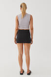 Finley Split Mini Skirt, BLACK - alternate image 2